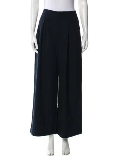 Pre-owned Jenni Kayne Silk Wide Leg Pants W/ Tags In Blue
