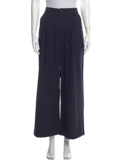 Pre-owned Jenni Kayne Silk Wide Leg Pants W/ Tags In Blue