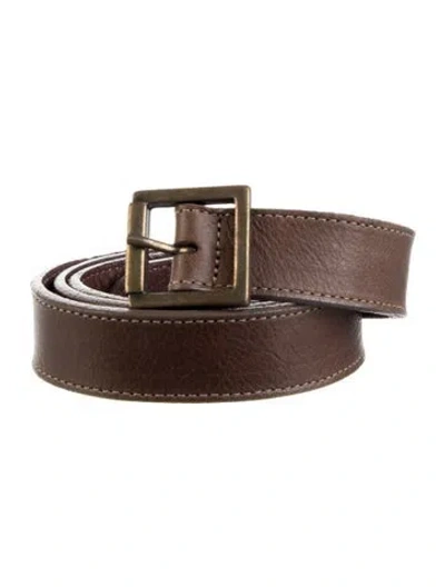 Pre-owned Jenni Kayne Skinny Leather Belt In Brown