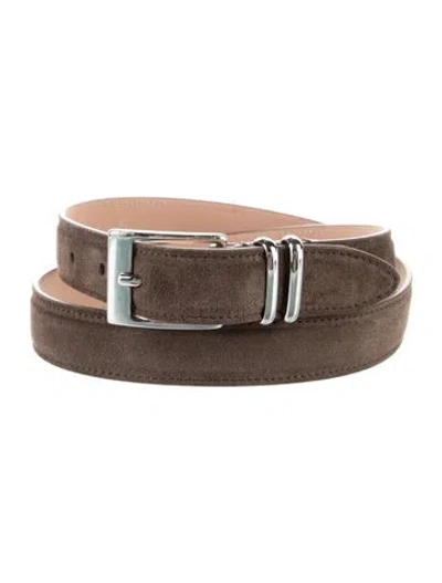 Pre-owned Jenni Kayne Skinny Leather Belt W/ Tags In Brown