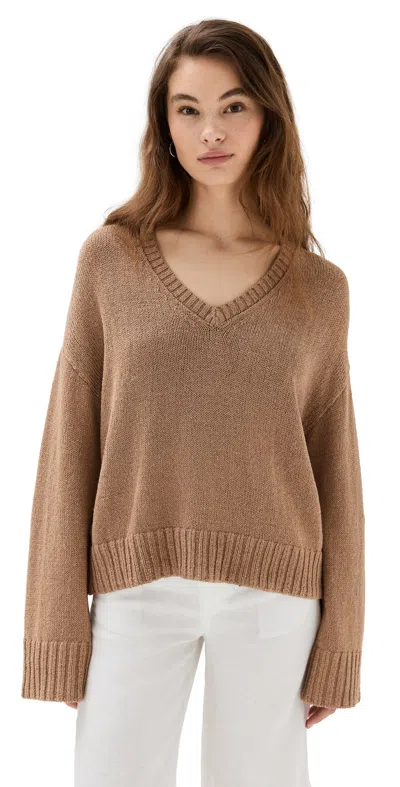 Jenni Kayne Slouchy V Neck Sweater Sienna