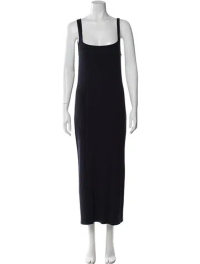 Pre-owned Jenni Kayne Square Neckline Long Dress In Blue