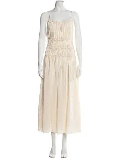 Pre-owned Jenni Kayne Square Neckline Midi Length Dress W/ Tags In Neutrals