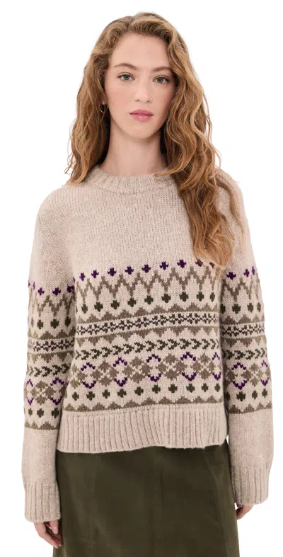 Jenni Kayne Sterling Oatmeal Alpaca Crewneck Oatmeal In Neutral