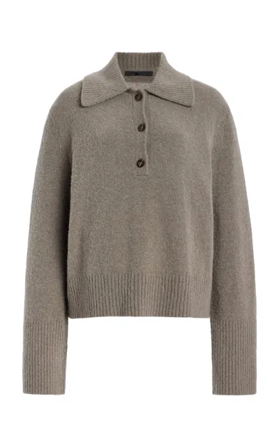 Jenni Kayne Stevie Cashmere-blend Polo Shirt In Grey
