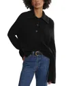Jenni Kayne Stevie Cashmere Blend Polo Sweater In Black
