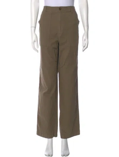 Pre-owned Jenni Kayne Straight Leg Pants In Green