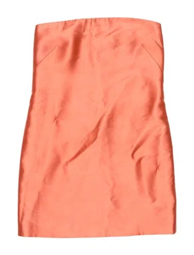Pre-owned Jenni Kayne Strapless Mini Dress In Orange