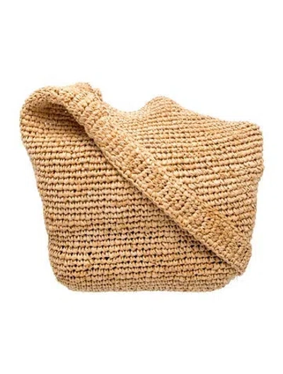 Pre-owned Jenni Kayne Straw Tote In Neutrals