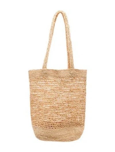 Pre-owned Jenni Kayne Straw Tote In Neutrals