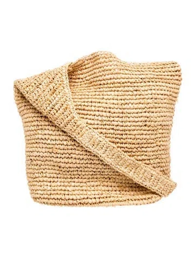 Pre-owned Jenni Kayne Straw Tote In Neutrals