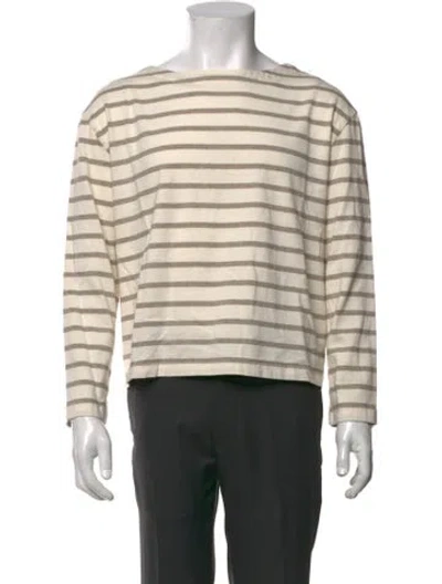 Pre-owned Jenni Kayne Striped Crew Neck T-shirt In Neutrals