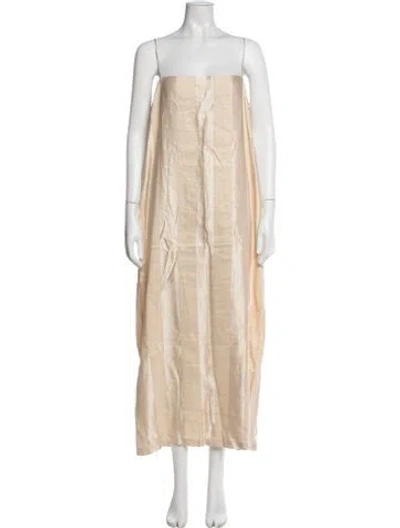 Pre-owned Jenni Kayne Striped Long Dress In Neutrals