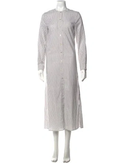 Pre-owned Jenni Kayne Striped Long Dress In White