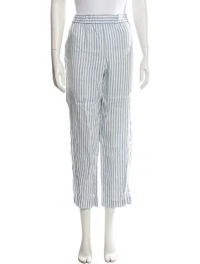 Pre-owned Jenni Kayne Striped Straight Leg Pants In Blue