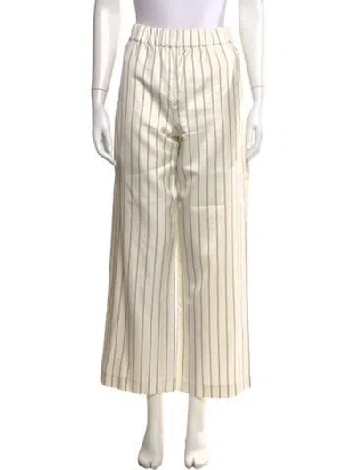 Pre-owned Jenni Kayne Striped Wide Leg Pants In Brown/neutrals
