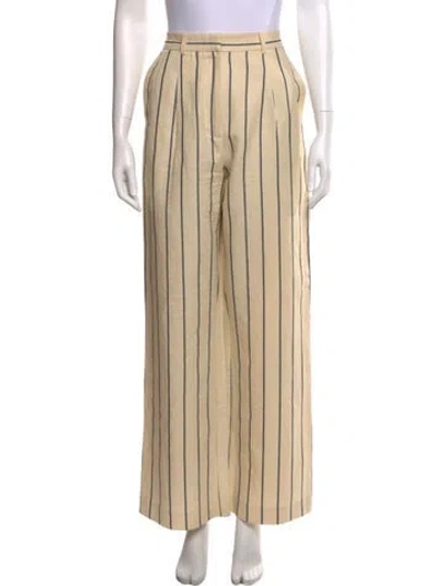 Pre-owned Jenni Kayne Striped Wide Leg Pants In Neutral