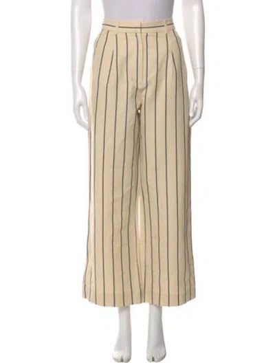 Pre-owned Jenni Kayne Striped Wide Leg Pants In Neutral