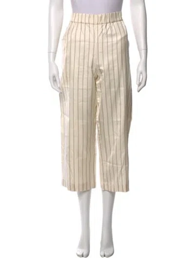 Pre-owned Jenni Kayne Striped Wide Leg Pants In Neutral
