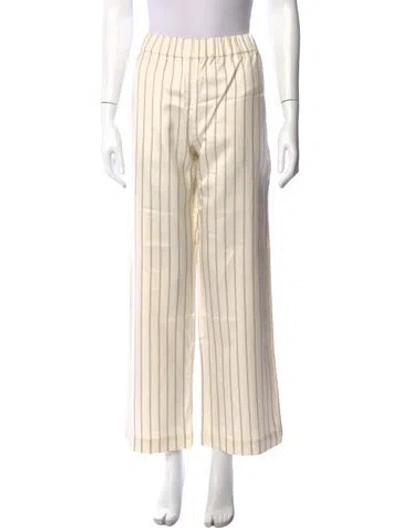 Pre-owned Jenni Kayne Striped Wide Leg Pants In Neutral