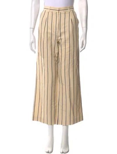 Pre-owned Jenni Kayne Striped Wide Leg Pants In Neutrals