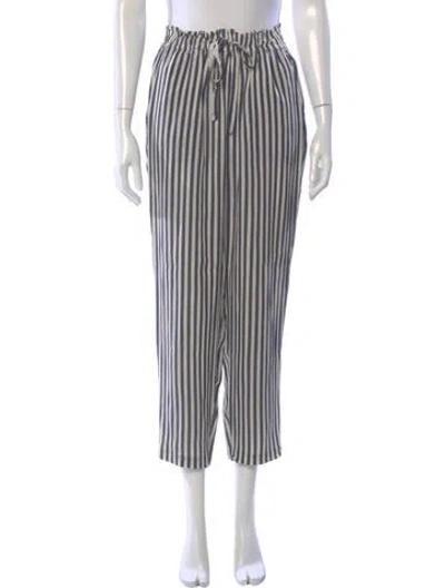 Pre-owned Jenni Kayne Striped Wide Leg Pants W/ Tags In Gray