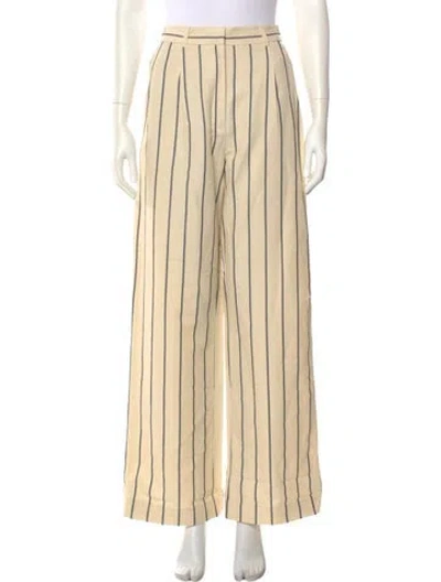 Pre-owned Jenni Kayne Striped Wide Leg Pants W/ Tags In Neutral
