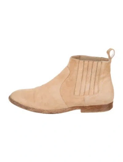 Pre-owned Jenni Kayne Suede Animal Print Chelsea Boots In Neutrals