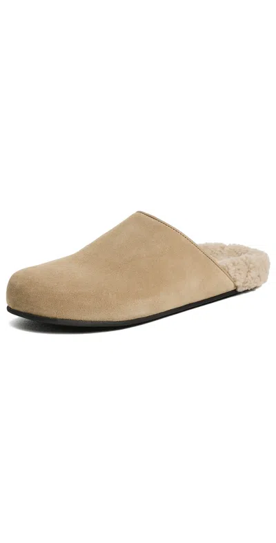 Jenni Kayne Suede Ashby Clogs Sand In Neutral