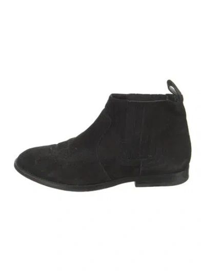 Pre-owned Jenni Kayne Suede Chelsea Boots In Black
