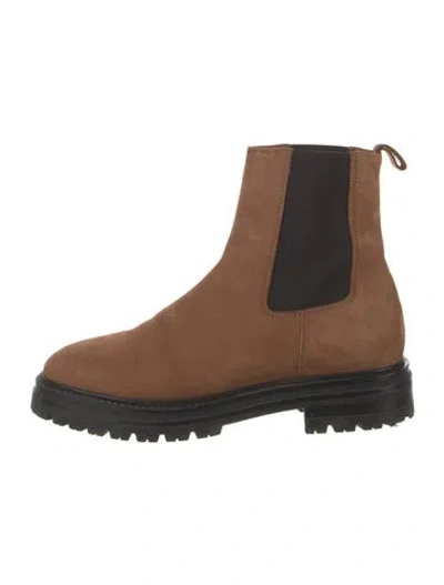 Pre-owned Jenni Kayne Suede Chelsea Boots In Brown