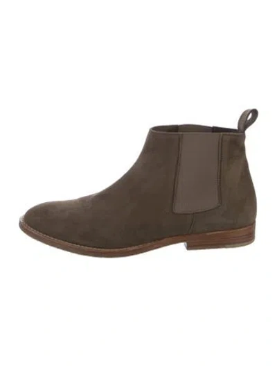 Pre-owned Jenni Kayne Suede Chelsea Boots In Green