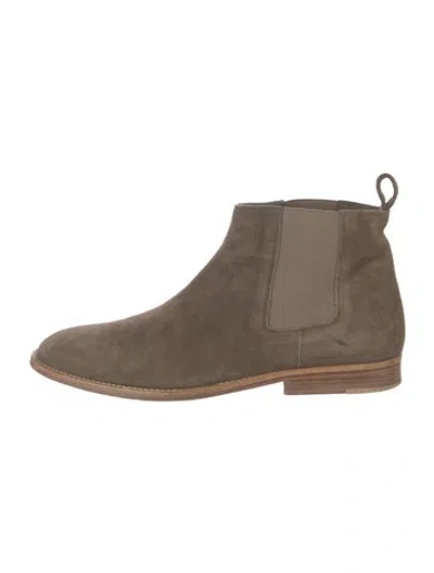 Pre-owned Jenni Kayne Suede Chelsea Boots In Green