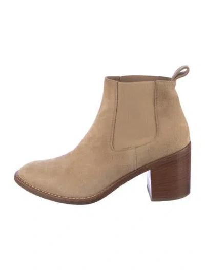 Pre-owned Jenni Kayne Suede Chelsea Boots In Neutral