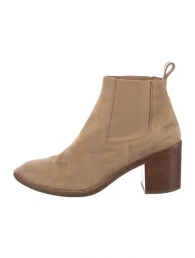 Pre-owned Jenni Kayne Suede Chelsea Boots In Neutral