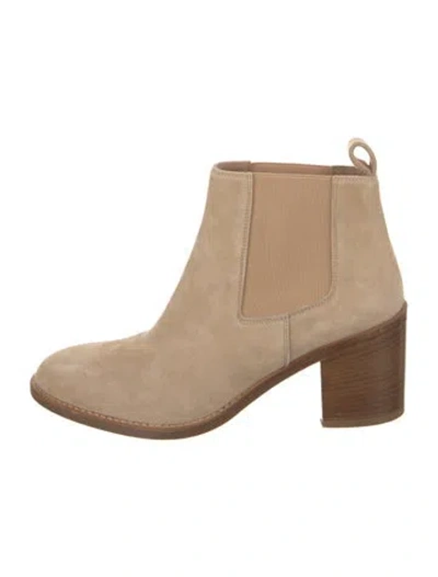 Pre-owned Jenni Kayne Suede Chelsea Boots In Neutral