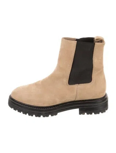Pre-owned Jenni Kayne Suede Chelsea Boots In Neutral