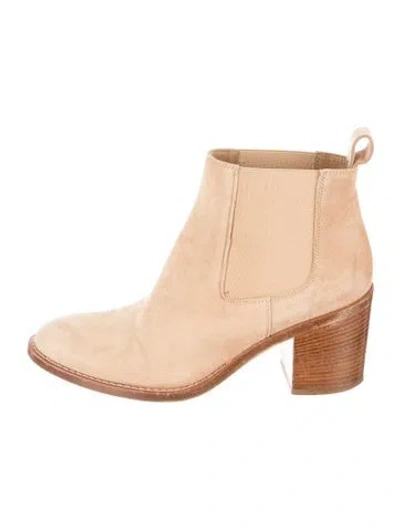 Pre-owned Jenni Kayne Suede Chelsea Boots In Neutral