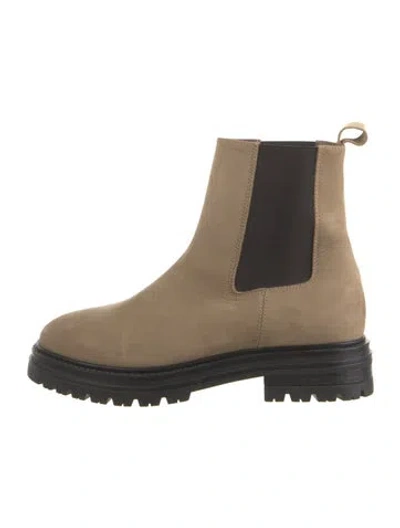 Pre-owned Jenni Kayne Suede Chelsea Boots In Neutral
