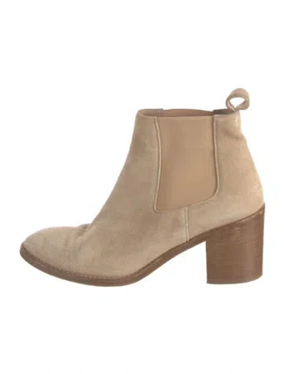 Pre-owned Jenni Kayne Suede Chelsea Boots In Neutrals