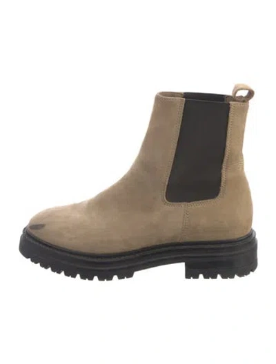 Pre-owned Jenni Kayne Suede Chelsea Boots In Neutrals