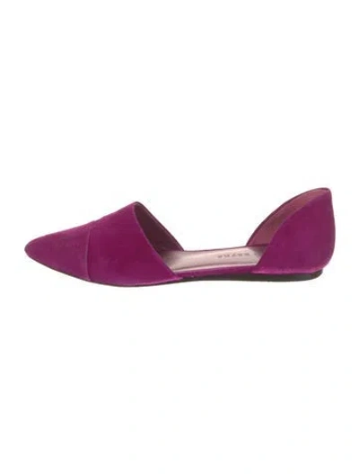 Pre-owned Jenni Kayne Suede D'orsay Flats In Pink