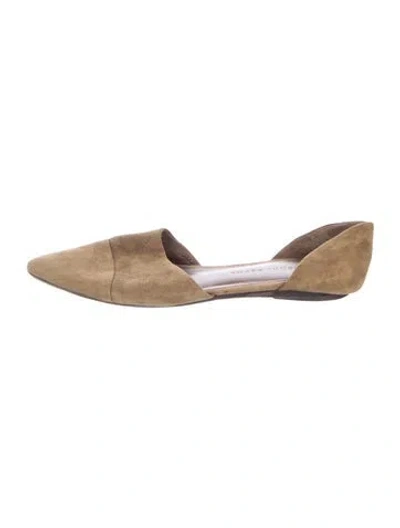 Pre-owned Jenni Kayne Suede Flats In Brown