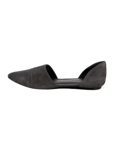 Pre-owned Jenni Kayne Suede Flats In Grey