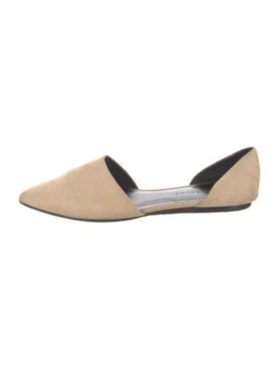 Pre-owned Jenni Kayne Suede Flats In Neutrals