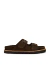 Jenni Kayne Suede Hutton Slide Sandal In Brown