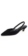 Jenni Kayne Suede Kitten Heels Black In Black