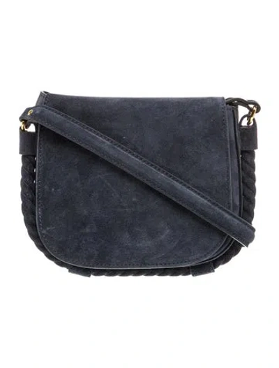 Pre-owned Jenni Kayne Suede Messenger Bag In Blue