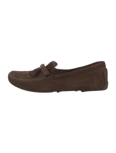 Pre-owned Jenni Kayne Suede Moccasins In Brown