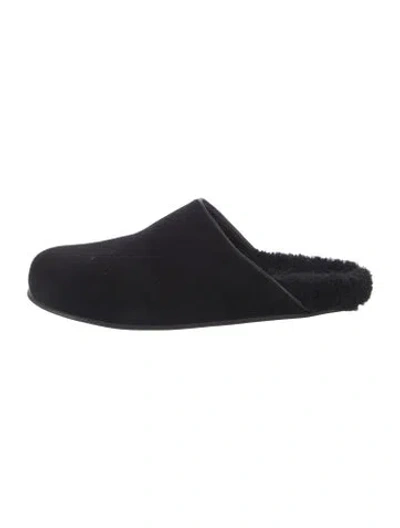Pre-owned Jenni Kayne Suede Mules In Black